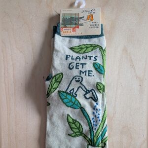 New Blue Q "Plants Get Me" Ankle Socks 🌿 Women’s 5-10